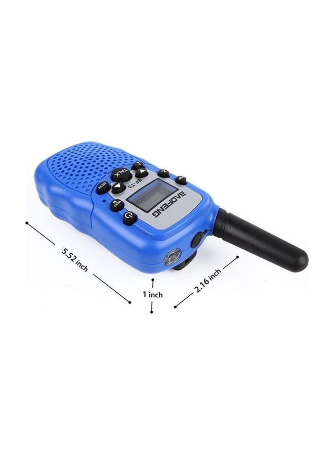 Generic - 2-Piece T-3 Walkie Talkie Set 14Cm Requires 1Aaa Batteries Blue Color For 7+ Years Age Group Kids 14cm - Image 1