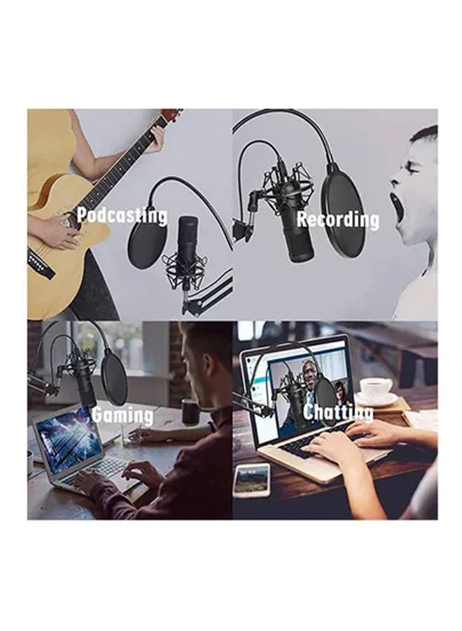 Arabest - 13-Piece Multifunctional Professional Live V8 Sound Card Microphone Set PSM-Mic02-BM800 Muticolour - Image 1