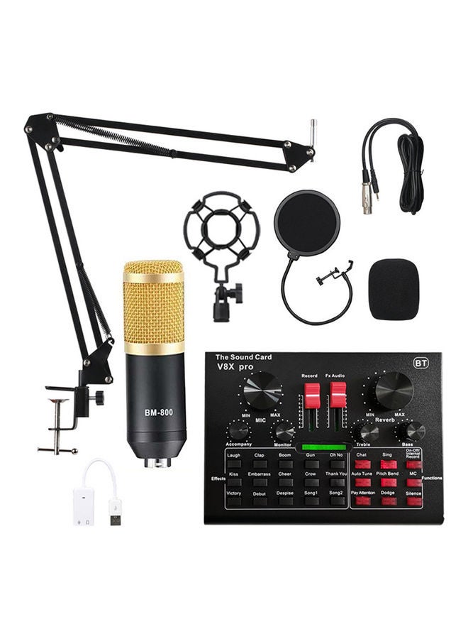 Arabest Studio Recording Professional Sound Card Microphone Set Muticolour  - Image 1