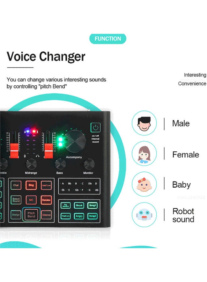 Arabest - Studio Recording Professional Sound Card Microphone Set PSM-Mic07 Muticolour - Image 1