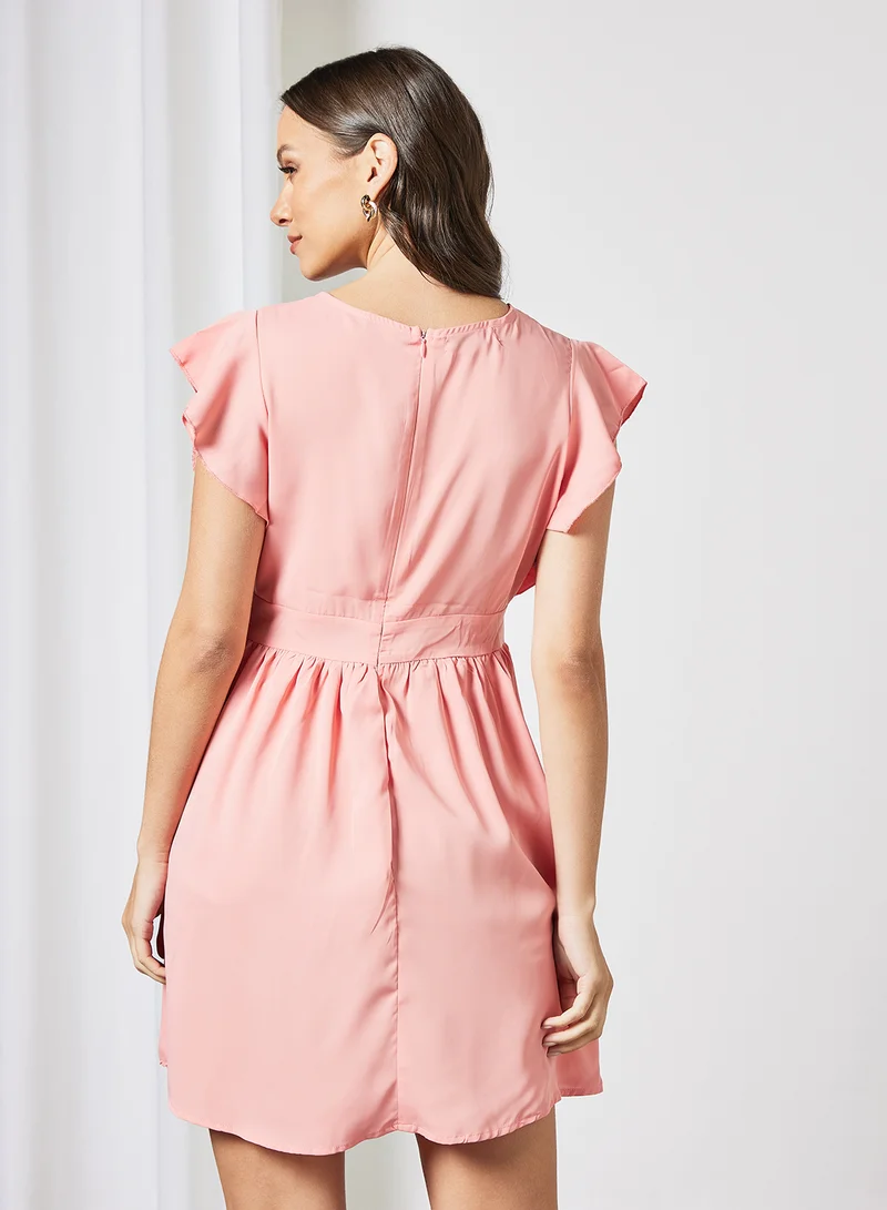 LABEL RAIL Cap Sleeve Mini Dress