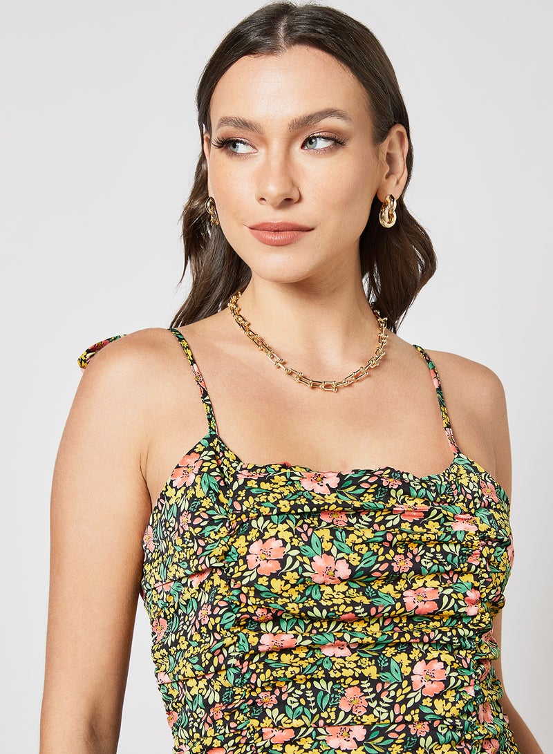 LABEL RAIL - Floral Mini Dress Multicolour - Image 1