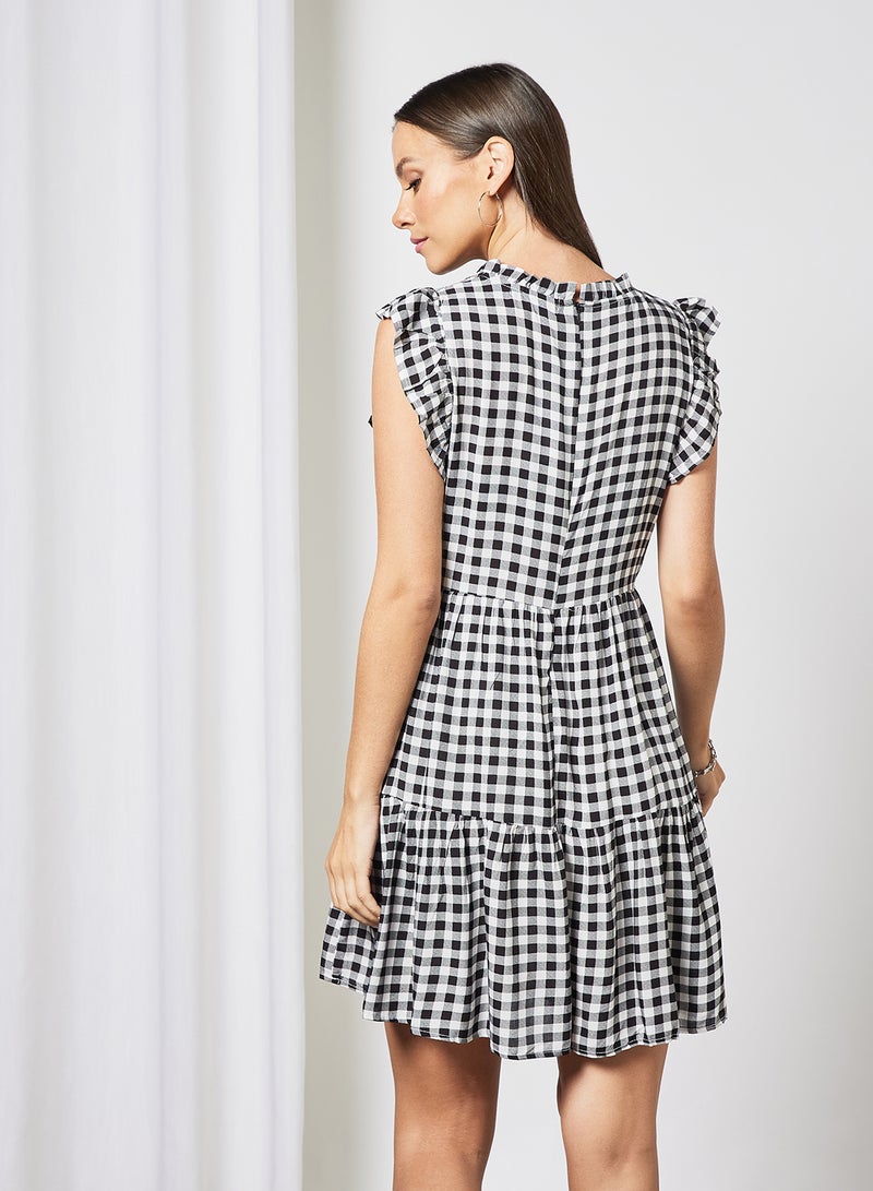 Checkered Dress Black/White - v1634653244/N48063599V_2