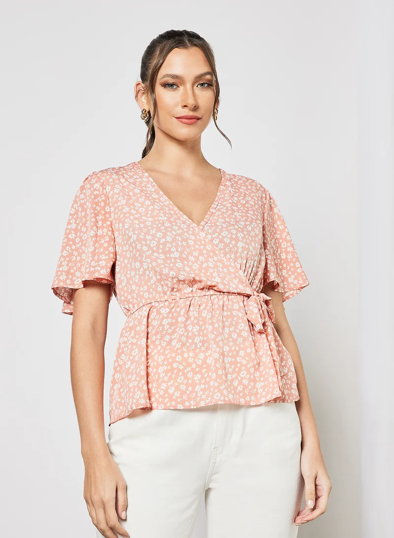 LABEL RAIL Floral Print Top