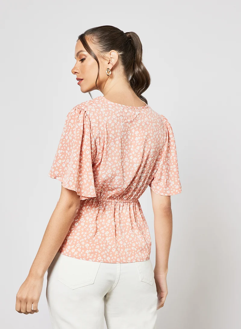 LABEL RAIL Floral Print Top