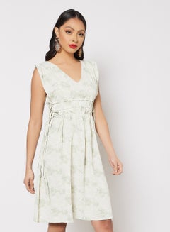 Tie-Up Waist Dress Green