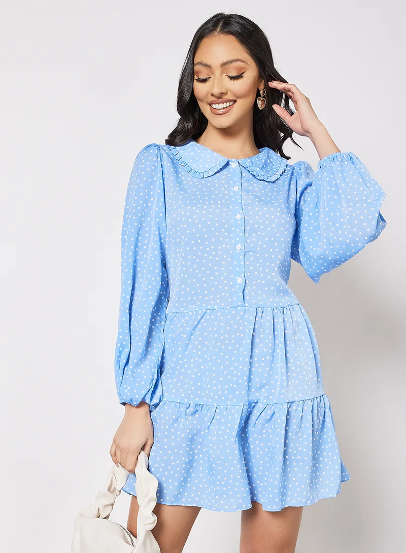 LABEL RAIL Dotted Mini Dress