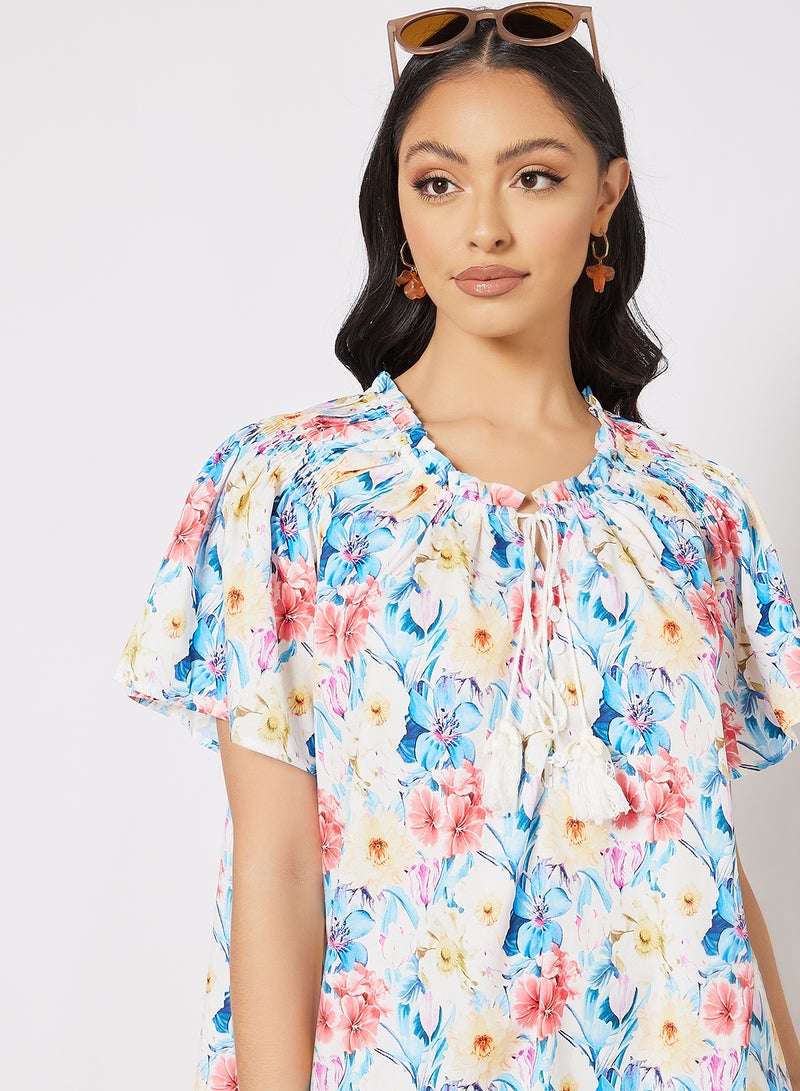 LABEL RAIL - Floral Print Mini Dress Multicolour - Image 1