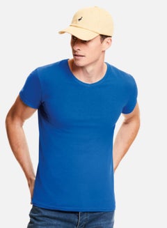 FRUIT OF THE LOOM Iconic 150 V-Neck T-Shirt Royal Blue  - Image 1