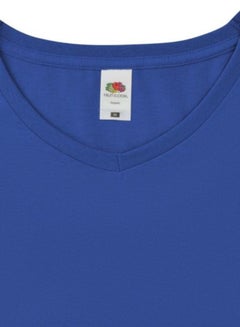 FRUIT OF THE LOOM Iconic 150 V-Neck T-Shirt Royal Blue  - Image 5