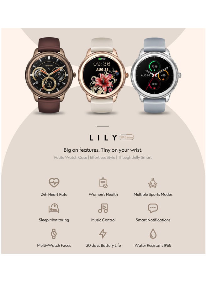 Lily Women Smartwatch 1.1-inch Full-Touch Colour Screen Health Monitor Dark Bronze - v1634706934/N51449873A_6