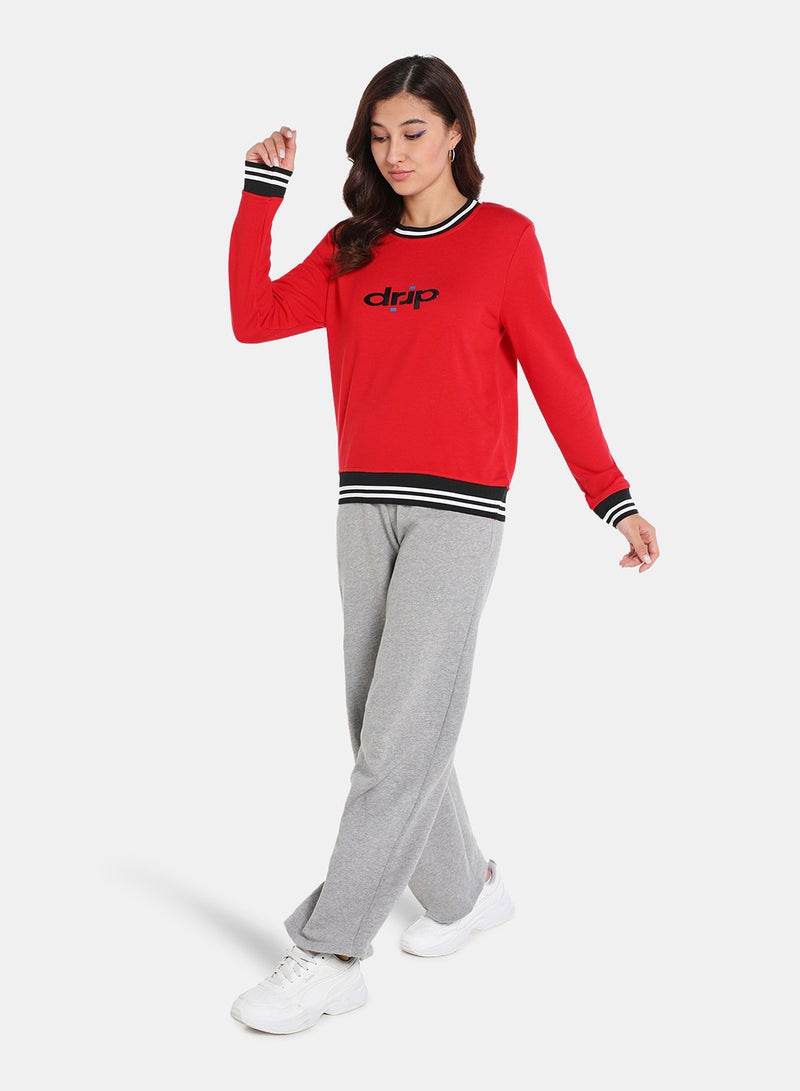 DRIP - Pop-Over Pullover Red - Image 1