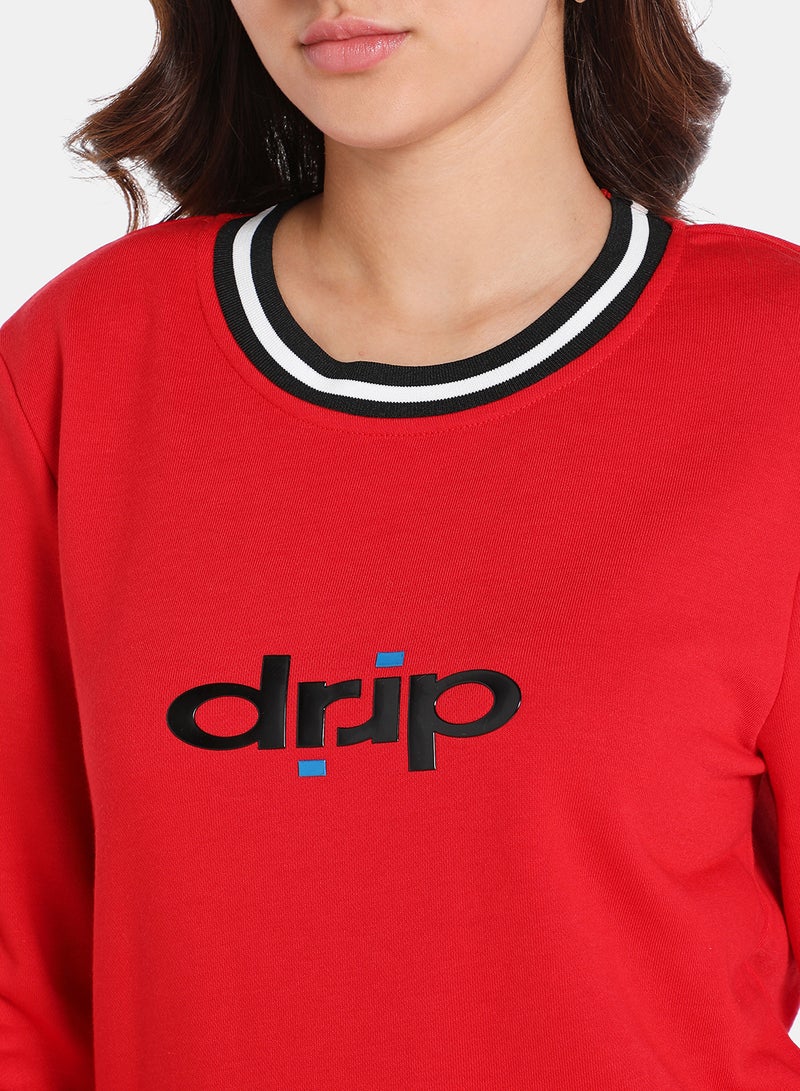 DRIP - Pop-Over Pullover Red - Image 1