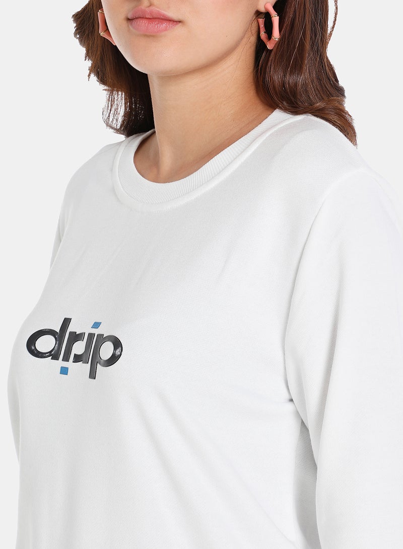 DRIP - Pop-Over Pullover Off White - Image 1