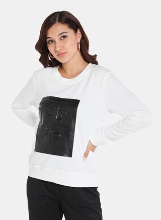 Pop-Over Pullover White