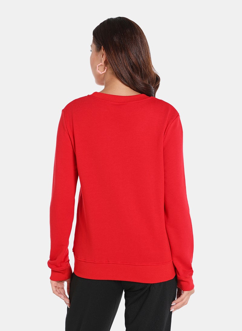Pop-Over Pullover Red