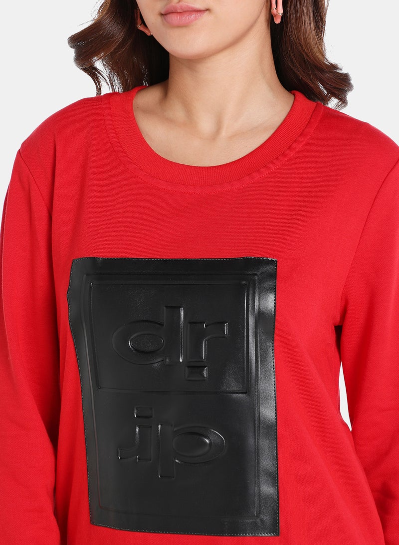 Pop-Over Pullover Red
