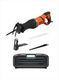 BLACK+DECKER Reciprocating Saw with Removeable Branch Holder, 750W, 7 A, Corded, 2 x Blades, Orange/Black - BES301K-GB, Orange/Black 2.2kg  - Image 4