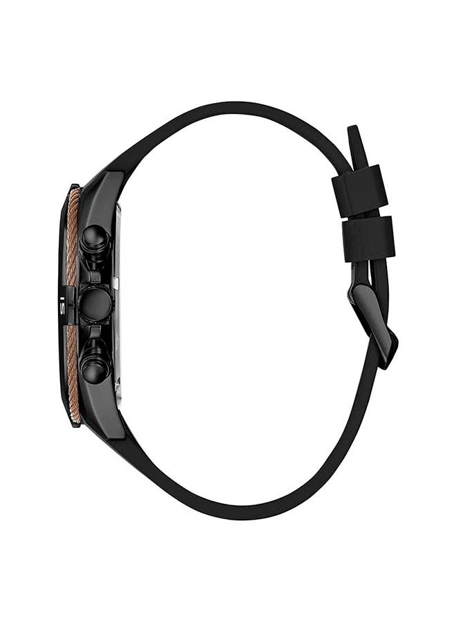 GUESS Men's Silicone Chronograph Watch W1168G3 - 45 mm - Black - Image 2