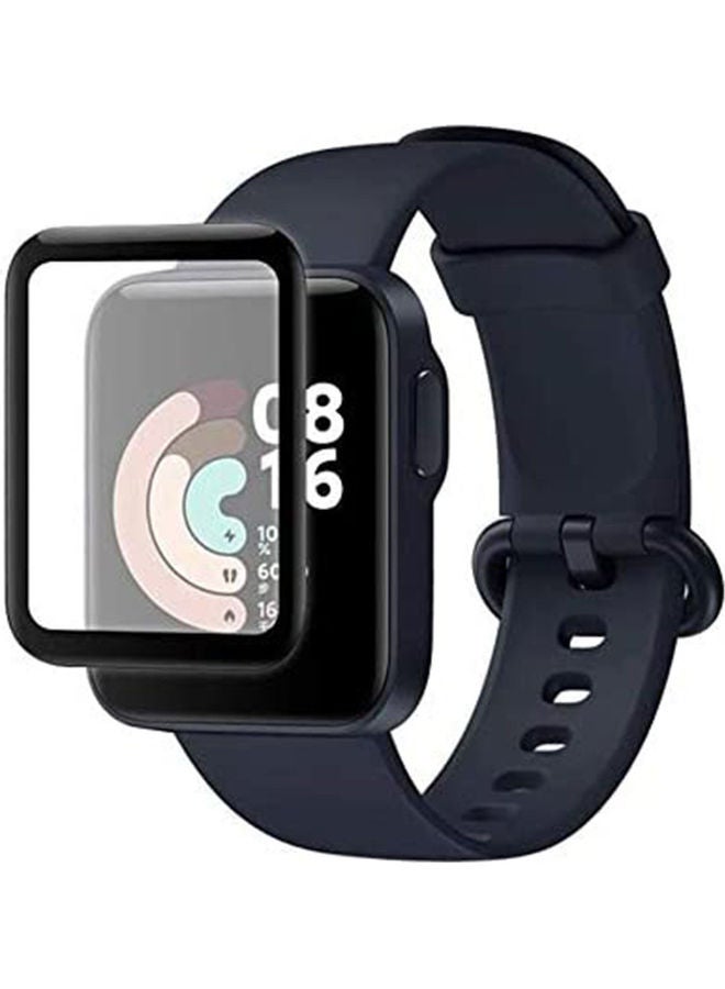 لاصقة حماية للشاشة ثلاثية الأبعاد بحواف منحنية وغطاء كامل ناعم وعالي الوضوح لساعة شاومي لايت أسود - Image 1