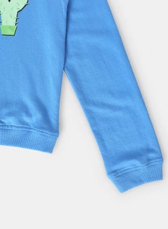 NEON Casual Round Neck Pullover Blue  - Image 3