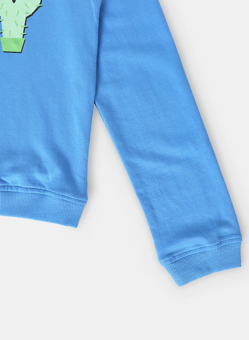 NEON Casual Round Neck Pullover Blue  - Image 3