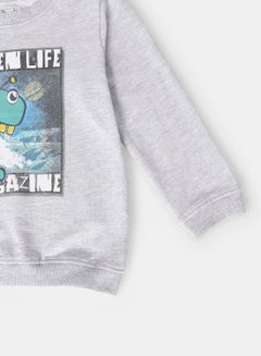 NEON Boys Sweatshirt Gray Melange  - Image 3