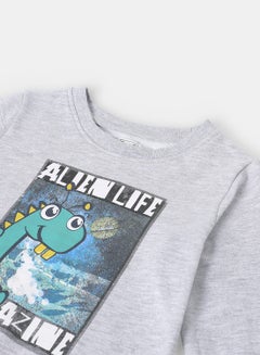 NEON Boys Sweatshirt Gray Melange  - Image 4