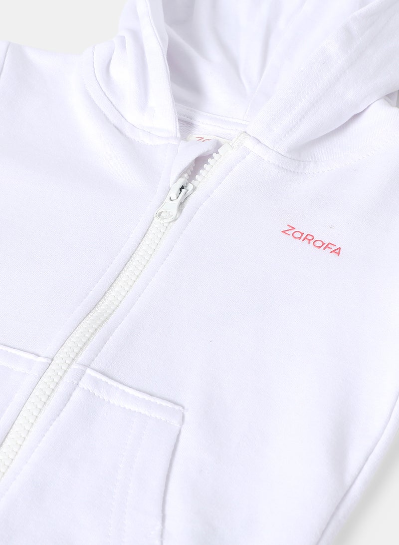 Zarafa Baby Girls Hoodie White  - Image 4
