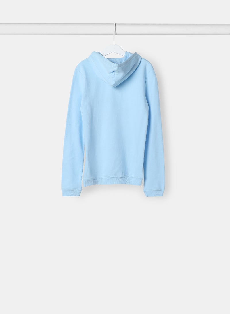 NEON Casual Long Sleeve Hoodie Blue  - Image 2