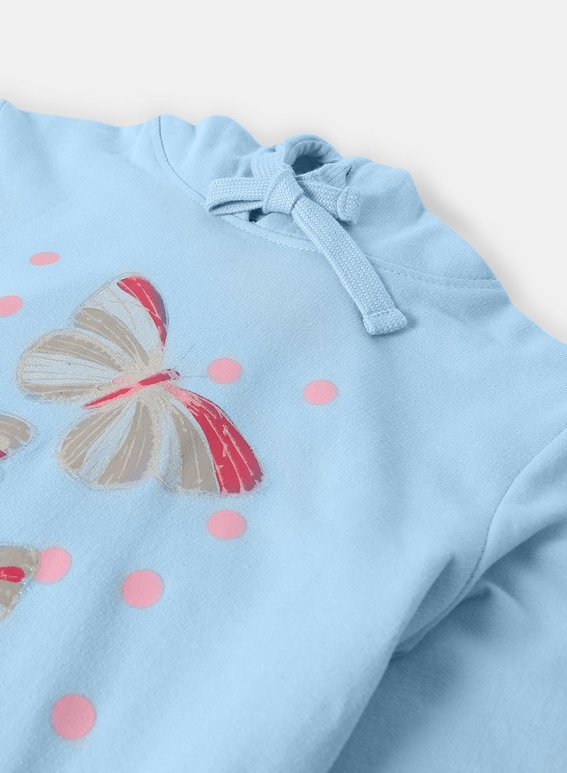 NEON Casual Long Sleeve Hoodie Blue  - Image 4