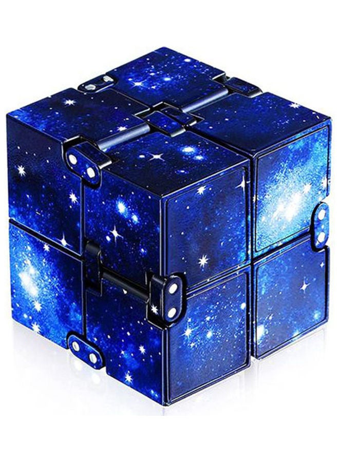 Cube Fidget  Toy Stress Anxiety Relief Galaxy Blue 90ginch 