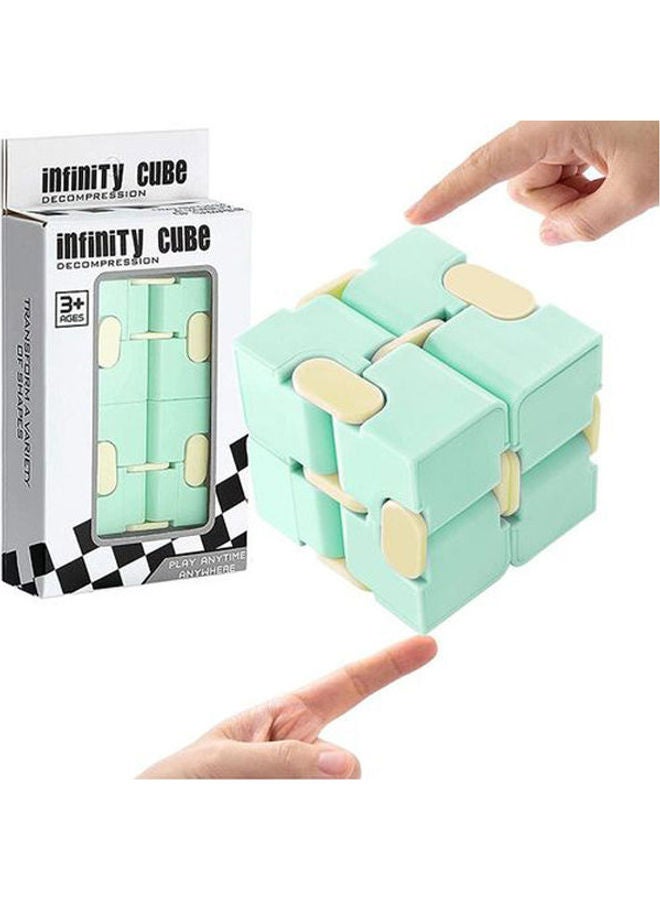 Cube Fidget Toy Stress And Anxiety Relief Finger  Green 90ginch 