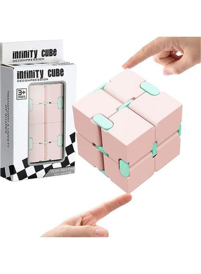 Cube - Fidget Toy Stress And Anxiety Relief Finger  Pink 90ginch - Image 1
