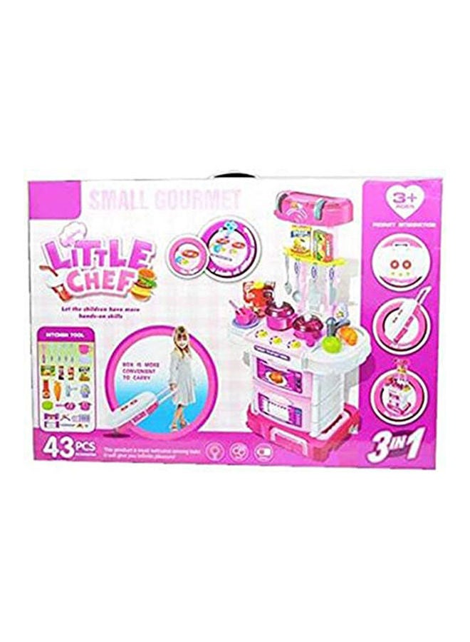 A Trolley Bag, A Kitchen And A Stove Shape 3 In 1 Toy Set  - Image 1