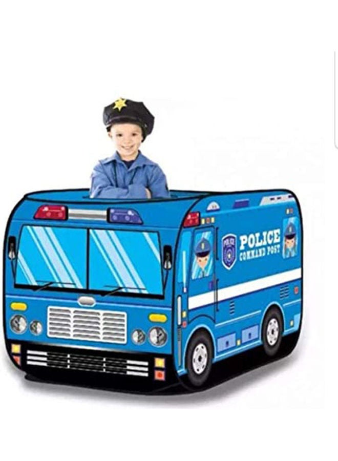 A Police Car Shaped With Upper And Rear Openings Tent For Kids