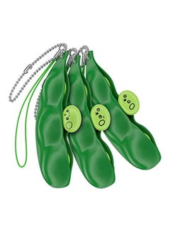 Fidget Bean Toys Soybean Finger Puzzles Squeeze Bean Keychain