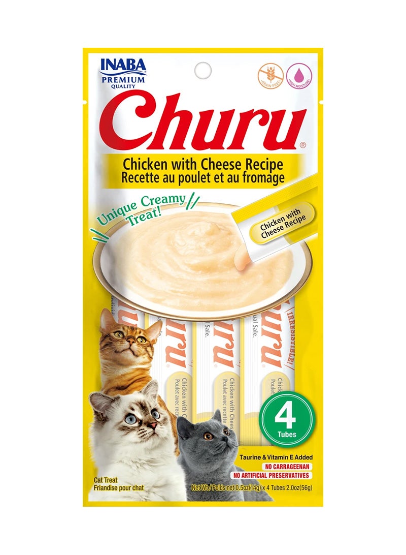 Churu Chicken With Cheese Recipe Cat Treats Multicolor 56g - v1634722918/N32760652A_1