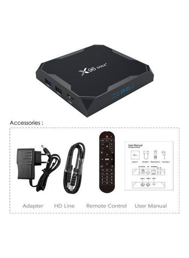 Max Plus 4Gb 64Gb 8K Android Tv Box Black