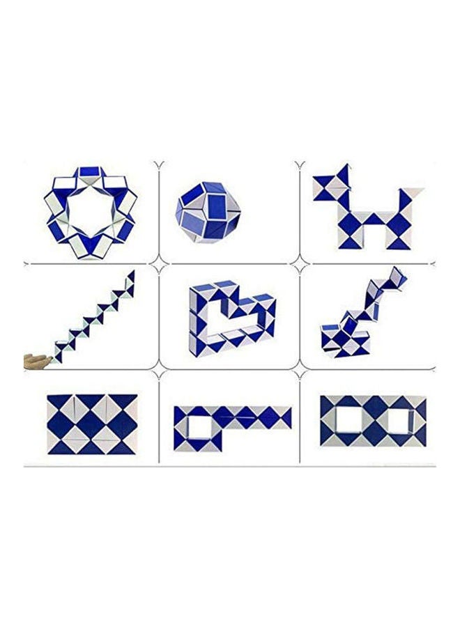 3-Piece 24 Parts Foldable Magic Ruler Twist Snake Puzzle Classic Mind Brain Teaser Game