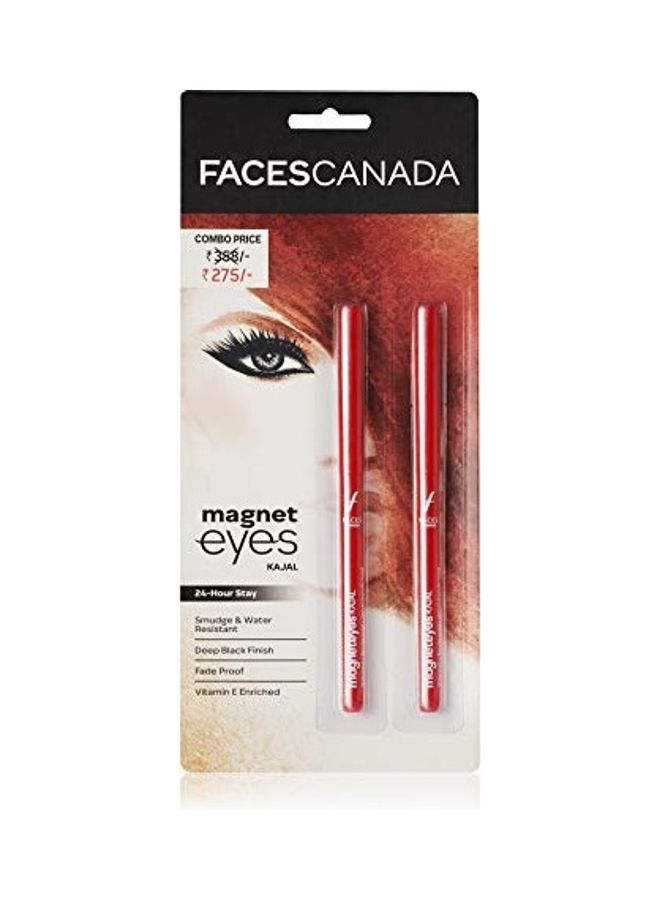 Facescanada 2-Piece Magnet Eyes Kajal And Kohl Set Black Duo  - Image 1