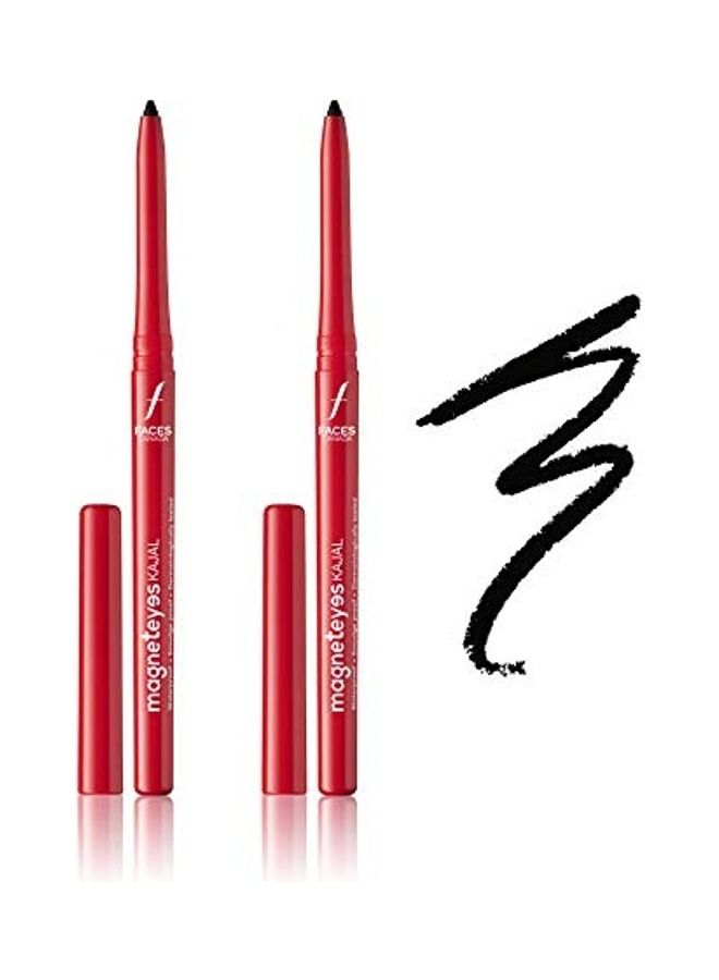 Facescanada 2-Piece Magnet Eyes Kajal And Kohl Set Black Duo  - Image 2