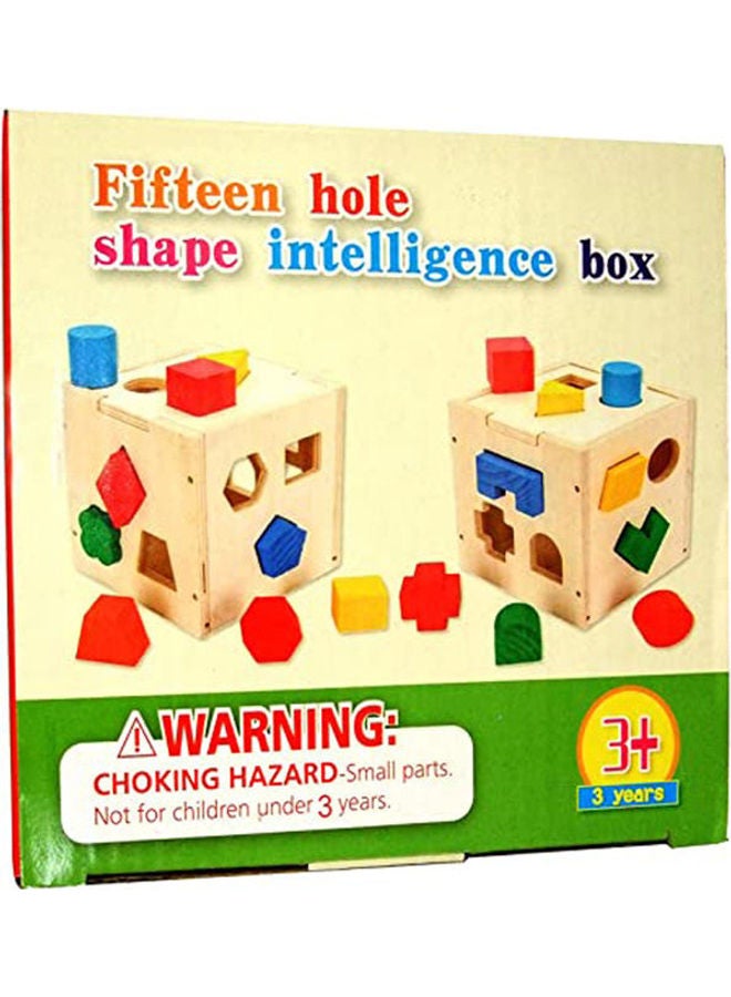 Fifteen Hole Shape Education Intelligence Box With Geometric Shapes