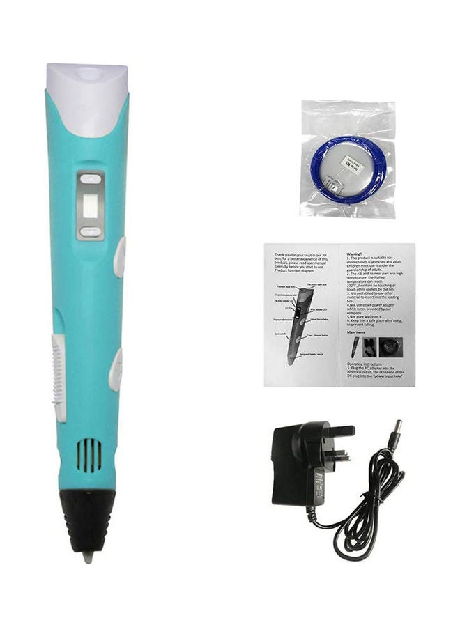 3D Printing Pen Adjustable Speed And Temperature Led Display with 1 Roll 10M Pla Filament Template Paper - Image 2