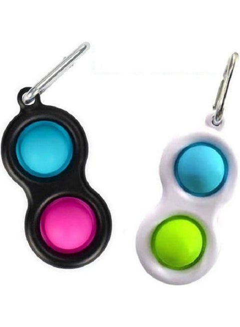 Fidget Toys Simple Dimple 2 Pops Key Chain Bmulticolour