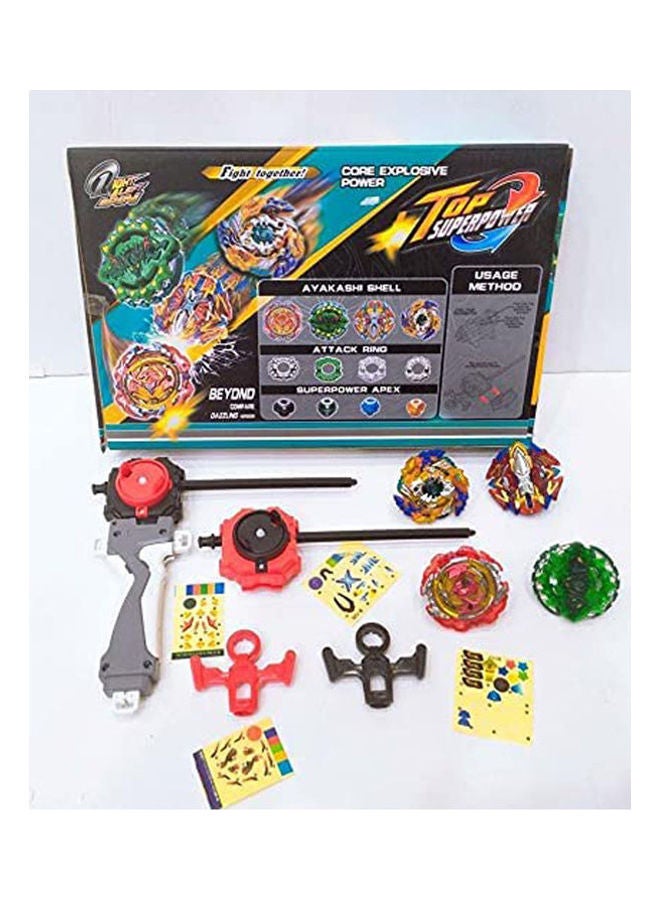 null - 4-Pieces Bey Battle Gyro Burst Beyblade Evolution Attack Set For Battling Top - Image 1