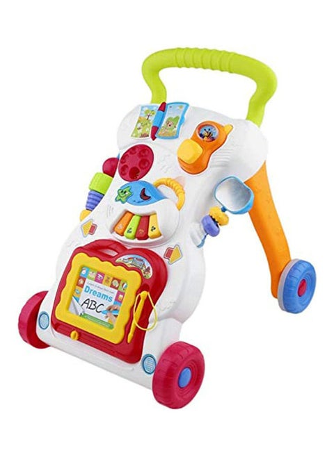 2 In 1 First Steps Baby Walker Sounds And Lights Fun Push Along Walker