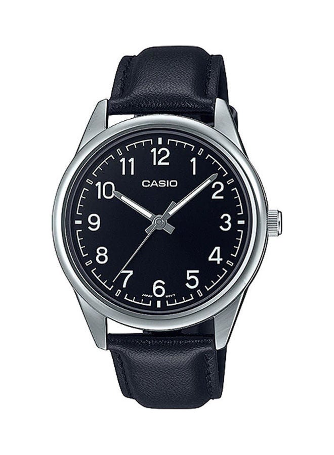 CASIO - Men's Leather Analog Watch MTP-V005L-1B4UDF - Image 1