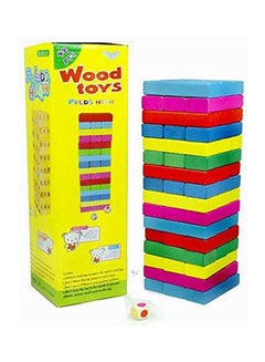Jenga High Casual Wooden Toys 48 Large Scale Digital Laminated Wood Blocks ‎28.2 x 9 x 8.4cm