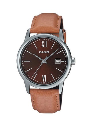 Men's Leather Analog Watch MTP-V002L-5B3UDF - v1634725790/N51474443A_1